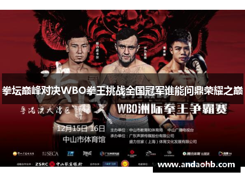 拳坛巅峰对决WBO拳王挑战全国冠军谁能问鼎荣耀之巅